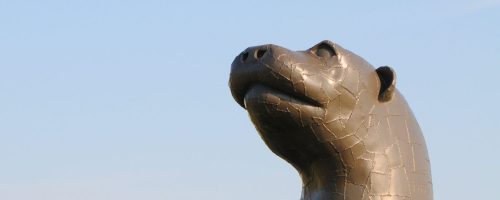 Otter statue in the City of Ottertail in Otter Tail County, MN