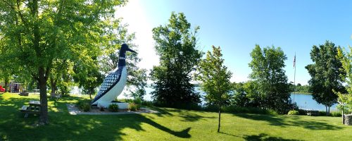 Loon statue in Vergas, MN