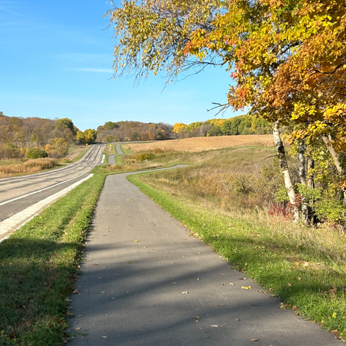 Pelican Segment trail by the road