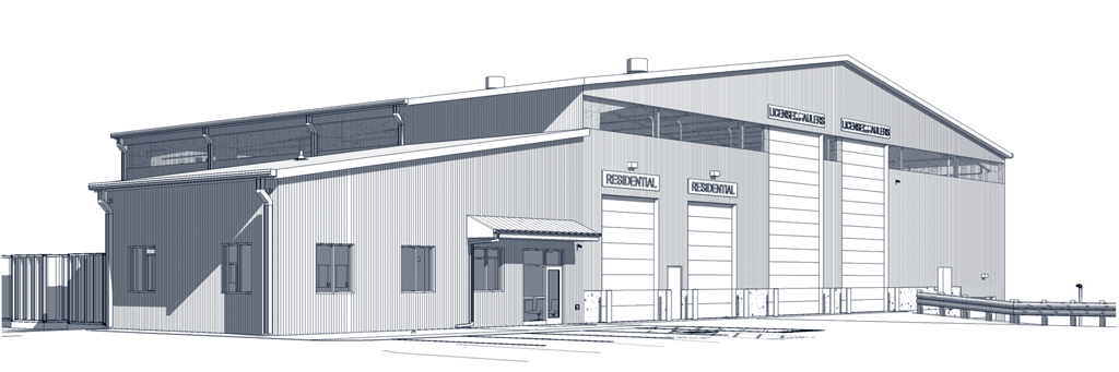 Architect's rendering of the Henning Transfer Station