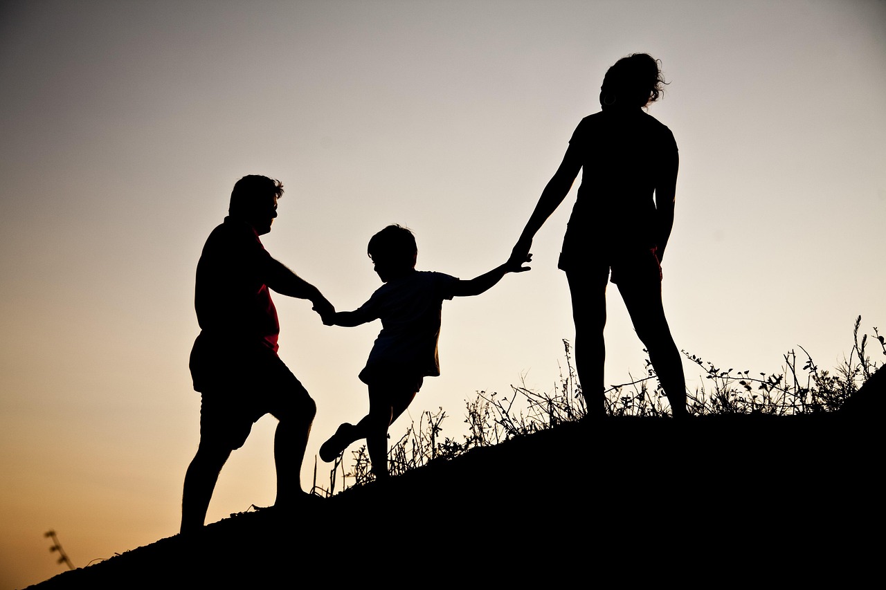 silhouette, family, view, nature, child, family, family, family, family, family