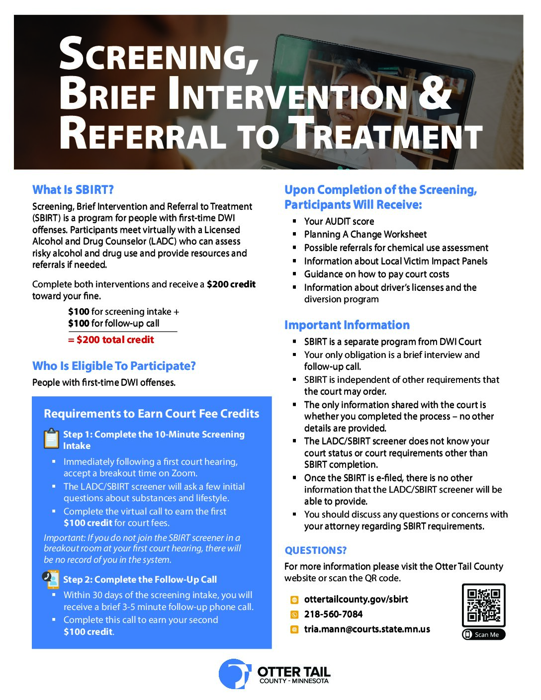 SBIRT program flyer