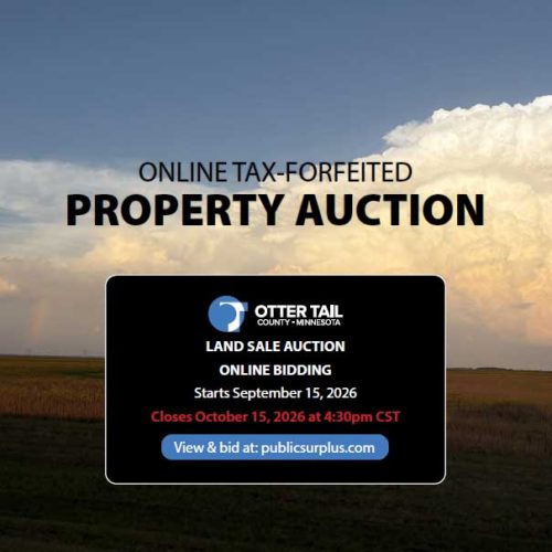 Cover of the property forfeiture sales booklet. Bid at publicsurplus.com.